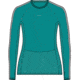Icebreaker 125 ZoneKnit Long Sleeve Crewe Thermal Top - Women's, Flux Green/Ether/Cb, Medium, IB0A56H4859M