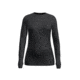 Icebreaker 125 ZoneKnit Long Sleeve Crewe Thermal Top - Women's, Jet Heather/Black/Metro Heather/Cb, Small, IB0A56H4585S