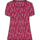 Icebreaker 150 Tech Lite II Short Sleeve Scoop Glacial Flow T-Shirt - Women's, Crystal/Electronpink/Aop, Large, IB0A56TJA52L