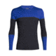 Icebreaker 200 Oasis Deluxe Long Sleeve Crewe - Mens, Midnight Navy/SURF, Large, 104858B04L