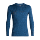 Icebreaker 200 Oasis Deluxe Raglan Long Sleeve Crewe Single Line Ski - Mens, Prussian Blue, Extra Large, 104412-401-XL