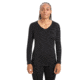Icebreaker 200 Oasis Long Sleeve V Neck Thermal Top - Women's, Black, Extra Large, IB104379001XL