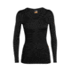 Icebreaker 200 Oasis Long Sleeve V Neck Thermal Top - Womens, Black, Extra Large, IB104379001XL