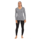 Icebreaker 200 Oasis Long Sleeve V Neck Thermal Top - Women's, Gritstone Heather, Extra Small, IB104379013XS