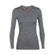 Icebreaker 260 Tech Long Sleeve Crewe - Womens, Gritstone HTHR, Large, 104387013L