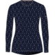 Icebreaker 260 Vertex Long Sleeve First Snow Crewe Top - Women's, Midnight Navy/Snow/J, Large, IB0A56V2259L