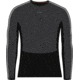 Icebreaker 260 ZoneKnit Long Sleeve Crewe Thermal Top - Men's, Jet Heather/Black/Metro Heather/Cb, Extra Large, IB0A56HH585XL