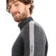 Icebreaker 260 ZoneKnit Long Sleeve Half Zip Thermal Top - Mens, Jet Heather/Black/Metro Heather/Cb, Small, IB0A56HF585S
