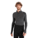 Icebreaker 260 ZoneKnit Long Sleeve Half Zip Thermal Top - Mens, Jet Heather/Black/Metro Heather/Cb, Small, IB0A56HF585S