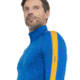 Icebreaker 260 ZoneKnit Long Sleeve Half Zip Thermal Top - Mens, Lazurite/Solar/Cb, Extra Large, IB0A56HF876XL