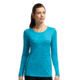 Icebreaker Aero Long Sleeve Crewe - Women's-Agean/Vivid-X-Small