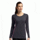 Icebreaker Aero Long Sleeve Crewe - Women's-Panther/Shocking-X-Large