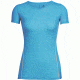 Icebreaker Aero Short Sleeve Crew - Women's-Capri/Snow-Large