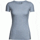 Icebreaker Aero Short Sleeve Crewe - Women's-Mineral/Snow-Large