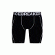 Icebreaker Anatomica Zone Long Boxers, Black/White, XL, 104114001XL