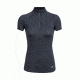 Icebreaker Comet Lite Short Sleeve Half Zip, Monsoon/Black, L, 103635002L
