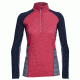 Icebreaker Comet Long Sleeve Half Zip Impulse - Women's-Pop Pink/Admiral-Large