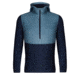 Icebreaker Descender Hybrid Long Sleeve Half Zip Hood - Mens, Granite Blue/Dark Night Heather, Extra Large, 104279-401-XL