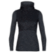 Icebreaker Descender Hybrid Long Sleeve Half Zip Hood - Womens, Black/Jet Heather/Prism, Small, 104281-001-S