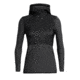 Icebreaker Descender Hybrid Long Sleeve Half Zip Hood - Womens, Black/Jet HTHR, Large, 104281A05L
