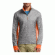 Helix Long Sleeve Zip Jacket - Mens-Fossil/Spark-Small