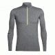Icebreaker Incline Long Sleeve Half Zip, Metal/Citron, 3XL, 103817002XXXL