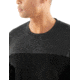 Icebreaker Kinetica Long Sleeve Crewe - Mens, Black/Black HTHR, Medium, 104585001M