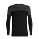 Icebreaker Kinetica Long Sleeve Crewe - Mens, Black/Black HTHR, Medium, 104585001M