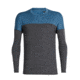 Icebreaker Kinetica Long Sleeve Crewe - Mens, Midnight Navy Hthr/Thunder, Medium, 104585401M
