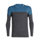 Icebreaker Kinetica Long Sleeve Crewe - Mens, Midnight Navy Hthr/Thunder, Medium, 104585401M