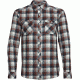 Icebreaker Lodge Long Sleeve Flannel Shirt - Men's-Saddle/Nori Heather/Plaid-Small