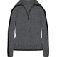 Icebreaker Lodge Long Sleeve Half Zip Sweater - Women's, Gritstone Heather/Black, Extra Large, IB0A56JGA11XL