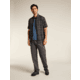 Icebreaker Merino 125 Cool-Lite Steveston SS Shirt Plaid - Mens, Obsidian/Black, Large, IB0A579W0GDL