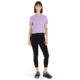 Icebreaker Merino 150 Tech Lite III SS Crop Tee - Womens, Purple Gaze, Large, IB0A56Y2736L