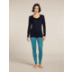 Icebreaker Merino 200 Oasis Leggings - Womens, Topaz, Small, IB1043830GQS