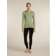 Icebreaker Merino 260 Tech Long Sleeve Half Zip Thermal Top - Womens, Lichen, Large, IBB04390A74L