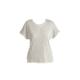 Icebreaker Merino Drayden Reversible SS Top Stripe - Womens, Ecru Heather/Glazen/S, Large, IB0A56ZWB78L