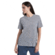 Icebreaker Merino Linen SS Tee Stripe - Womens, Snow/Midnight Navy/S, Extra Small, IB0A56ZYA78XS