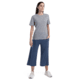 Icebreaker Merino Linen SS Tee Stripe - Womens, Snow/Midnight Navy/S, Small, IB0A56ZYA78S