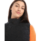 Icebreaker MerinoLoft Vest - Womens, Black/Jet Heather/Cb, Extra Large, IB0A56H1091XL