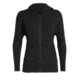 Icebreaker Momentum Long Sleeve Zip Hood - Womens, Black, Small, 104670001S