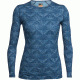 Icebreaker Oasis Long Sleeve Crew Diamond Line - Women's-Ice Blue/Largo-Medium