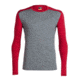 Icebreaker Oasis Long Sleeve Crew Top - Men's-Gritstone Hetaher/Oxblood-Medium