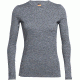 Icebreaker Oasis Long Sleeve Crew Top - Women's-Gritstone Heather-Large