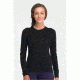 Icebreaker Oasis Long Sleeve Crew Top - Womens-Black-Medium