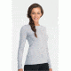 Icebreaker Oasis Long Sleeve Crew Top - Womens-Blizzard Heather-X-Large