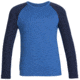 Icebreaker Oasis Long Sleeve Crewe - Kids'-6-Pelorus/Admiral