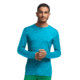 Icebreaker Oasis Long Sleeve Crewe Top - Men's-Agean/Rocket-Small