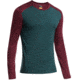 Oasis Long Sleeve Crewe Top - Mens-Nori Heather/Redwood-Large