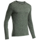 Oasis Long Sleeve Crewe Top - Mens-Stripe Conifer/Metro Heather-Large